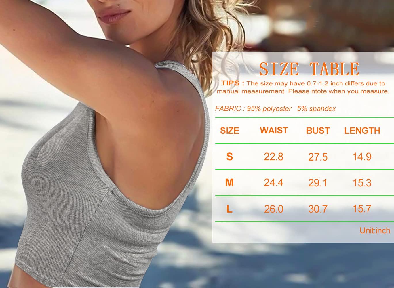 Workout Crop Tank Tops for Women, White Basic Cutoff Top for Girls