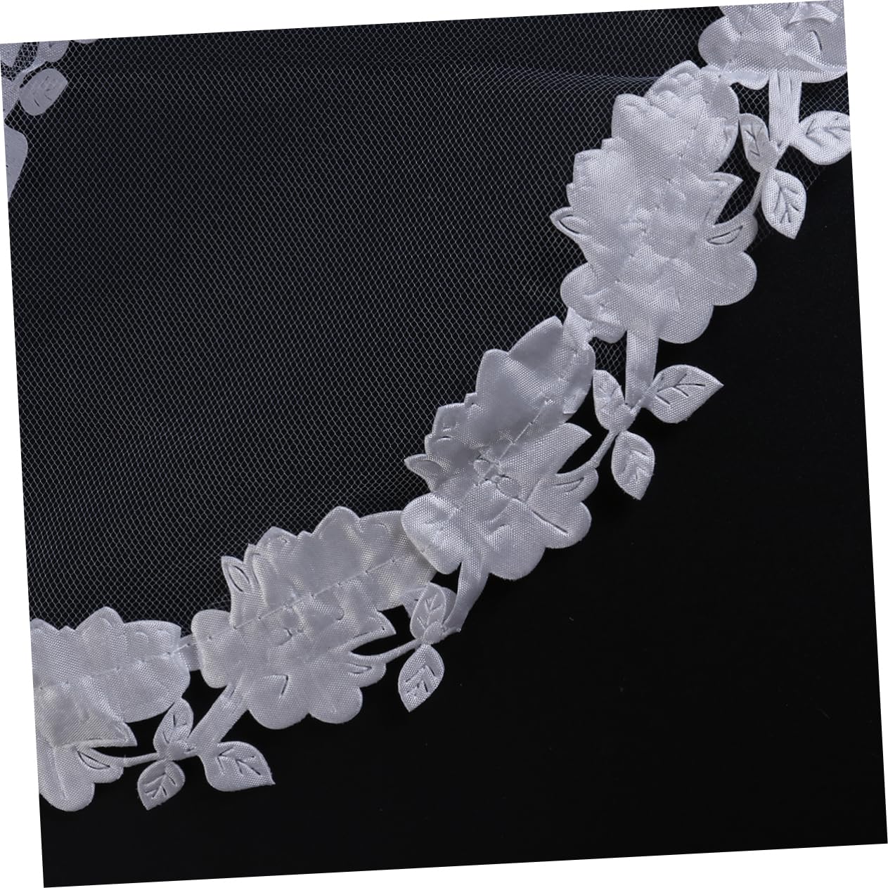 Elegante Velo da Sposa in Rete con Fascia per Capelli Bianca, Lunghezza 1,5 m per Matrimonio