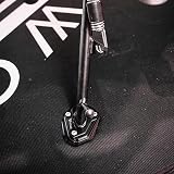 ZEXDDI Fit For Voge 900 625 525 DSX 525DSX 900DSX DSX900 DSX525 DSX 900 525 625 Moto CNC Béquille Latérale Extension Pad Béquille Pied Agrandisseur Plaque voge ds900x ds625x (noir) - 3