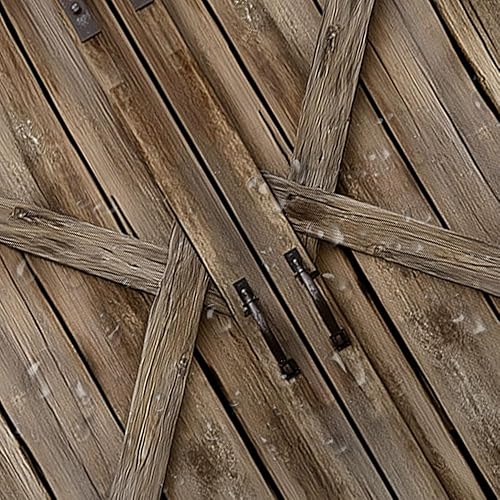 Vista 94 de Cortina de ducha rústica de madera estilo granero, 60 x 70 pulgadas, color beige