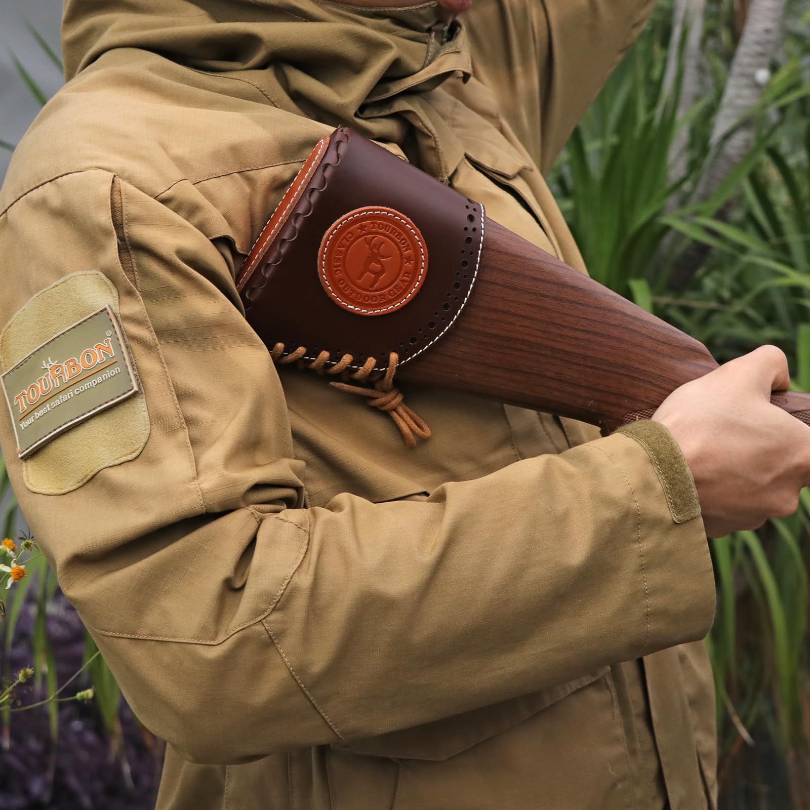 Recoil Pads aus echtem Leder für Schrotflinte, Gewehr, verstellbare Abdeckung mit Einsätzen