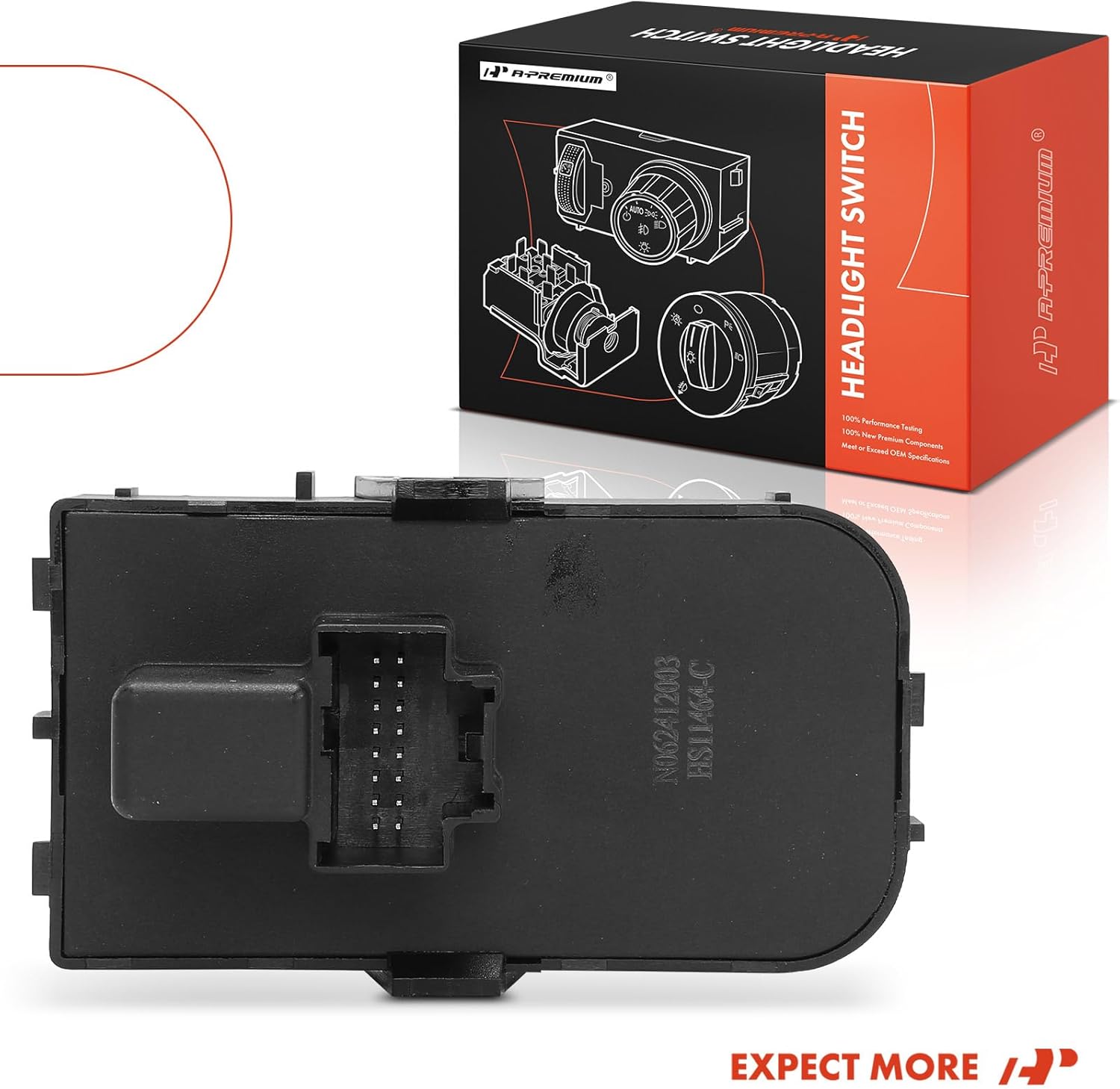 A-Premium Headlight Switch Instrument Panel Headlamp Dimmer Switch Compatible with Chevrolet Traverse 2013-2017 & Buick Enclave 2008-2014, Replace# 25822152