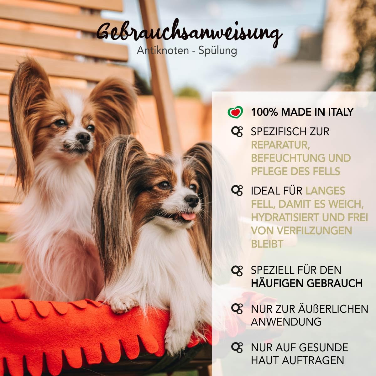 YUUP! - Conditioner Hunde und Katzen, 500 ml, Entwirrungsbalsam, sensitiv Spülung für Fellpflege Hund und Katze mit Bambus & Lotusblüte