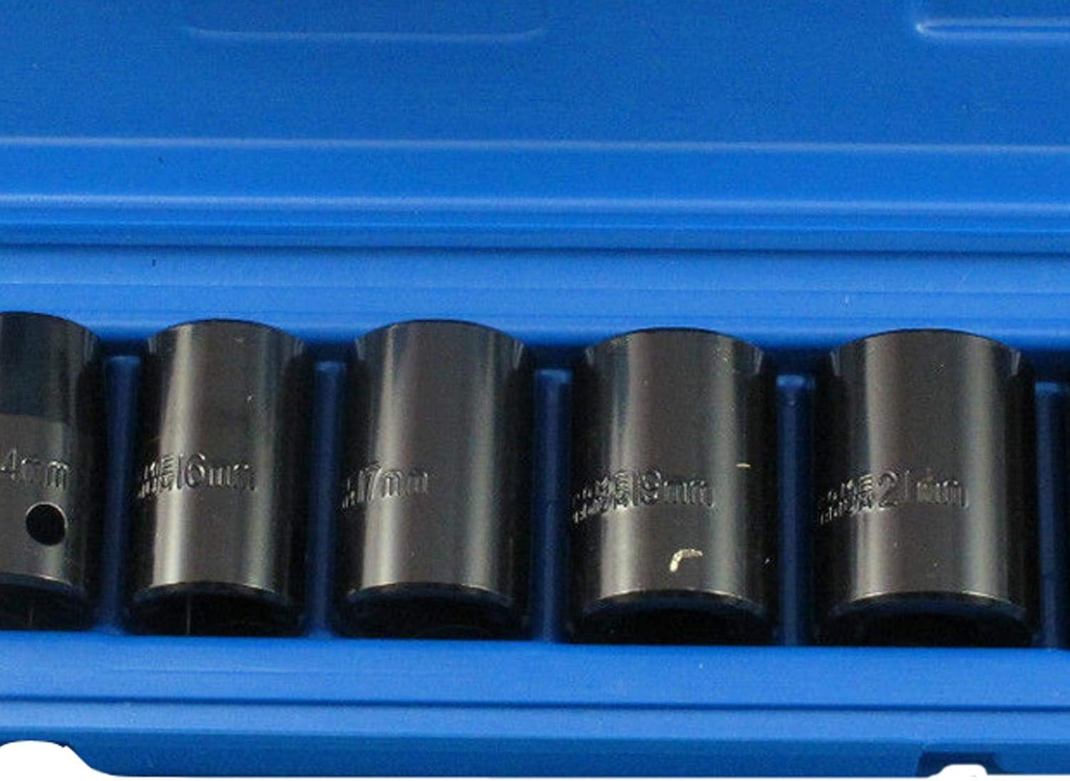 Dapetz Impact Metric Socket Set 1/2" Shallow Drivers Wrench Air Tools 10mm - 24mm