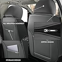 Vista 3 de Fundas de asiento de automóvil para Mercedes-Benz GLC 300 2017-2023, impermeables, suaves, transpirables, de piel sintética, con bolsillos