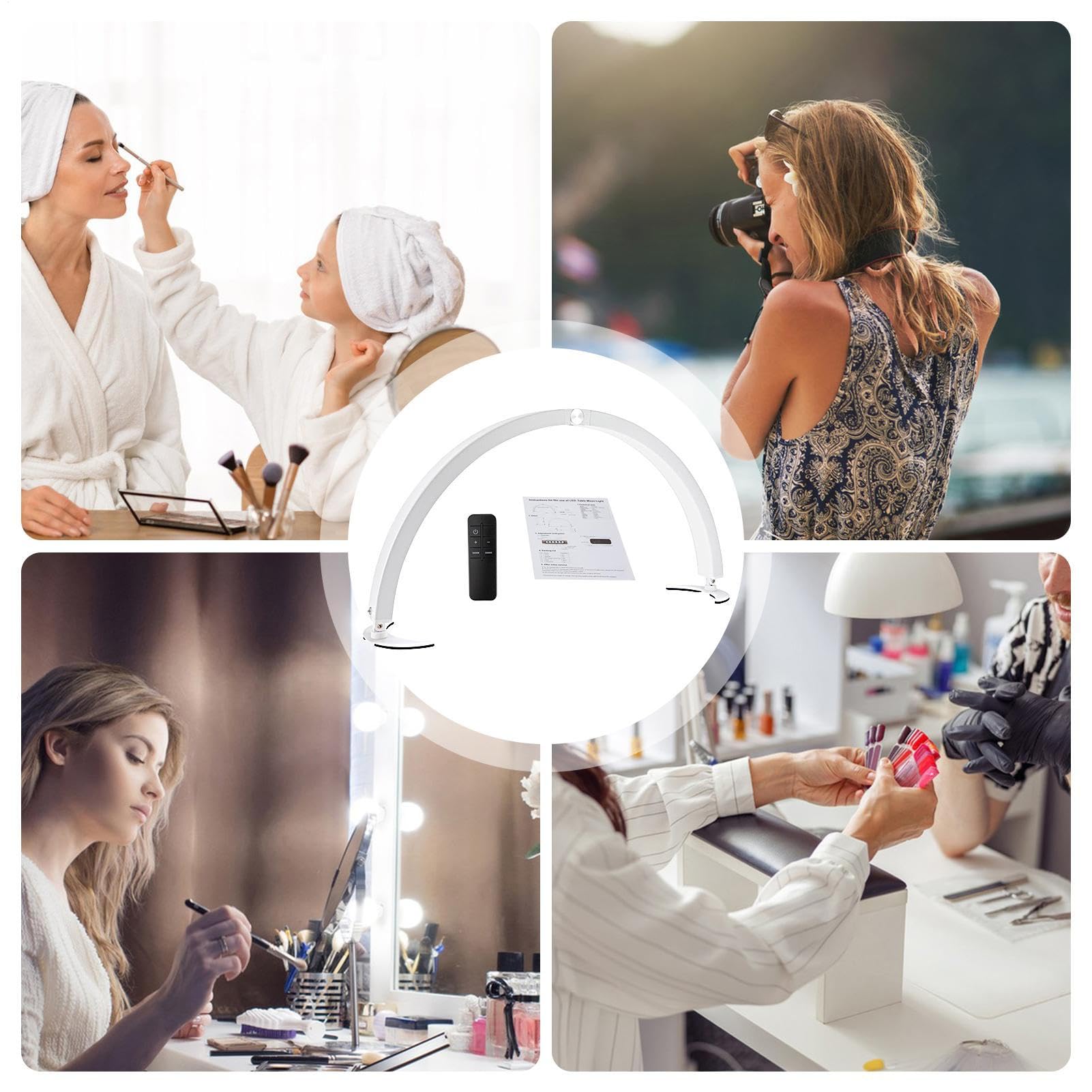 Lampada per unghie da ufficio | Strumento di manicure per uso domestico da viaggio | Lampada da scrivania a forma di mezza luna,Regalo per amica sorella donna studente