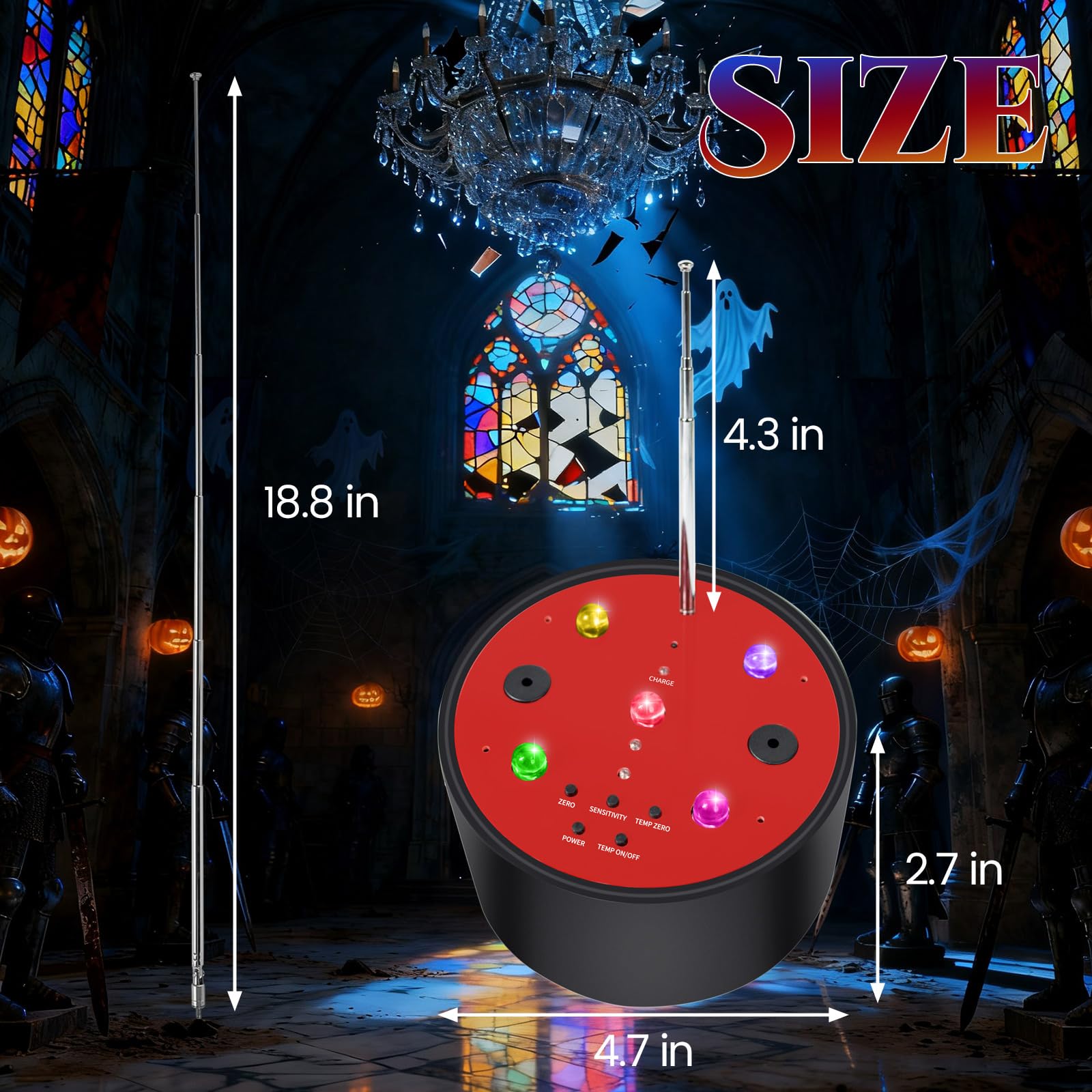 Attrezzatura da caccia fantasma, briidea Paranormal Detection Tool Kit con maggiore sensibilità e rilevamento della deviazione della temperatura, progettato per esplorazioni di Halloween e