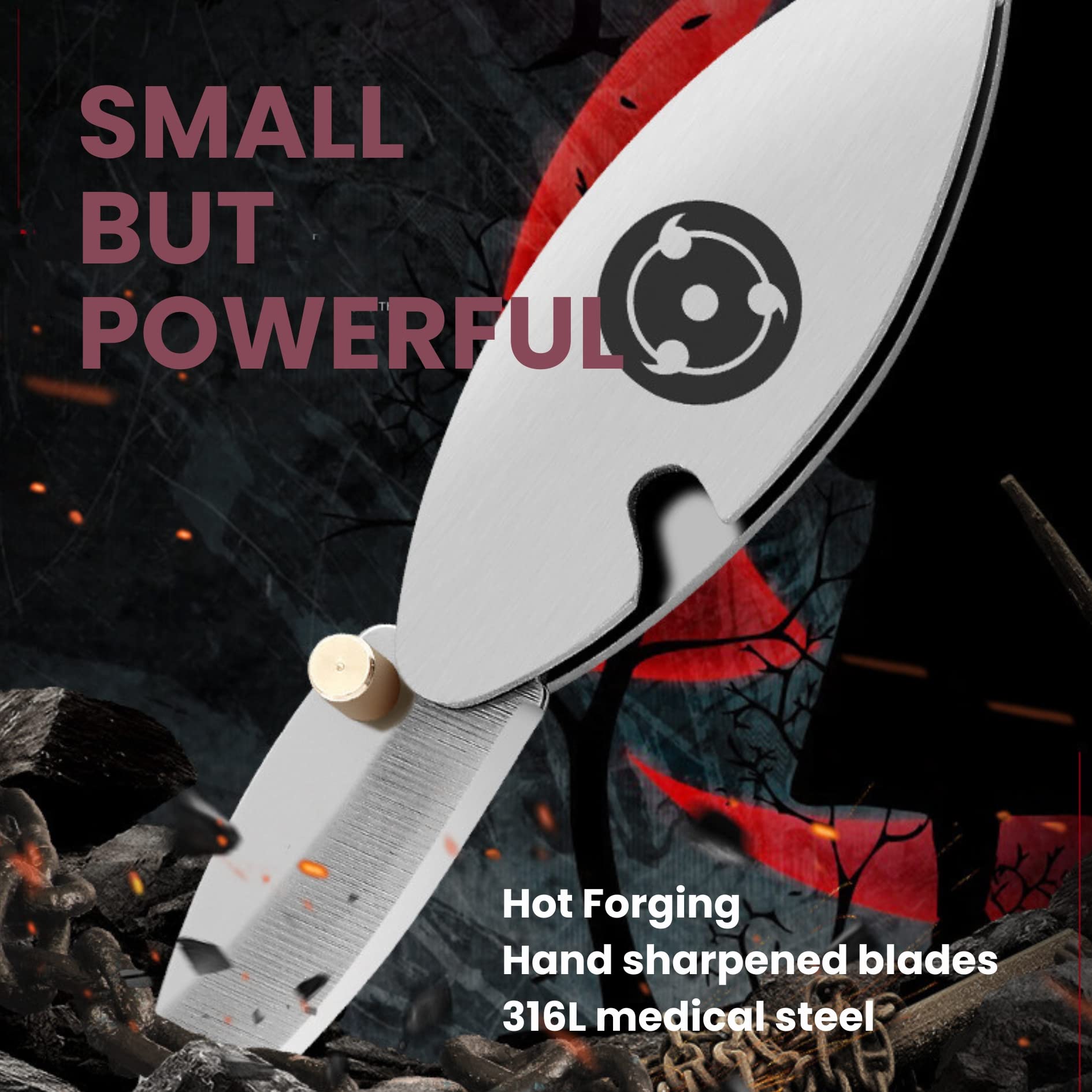 Mini Keychain Knife, Small Folding Pocket Knives with Liner Lock, 1.1 Inch Blade, Perfect EDC Tool for Women Teens