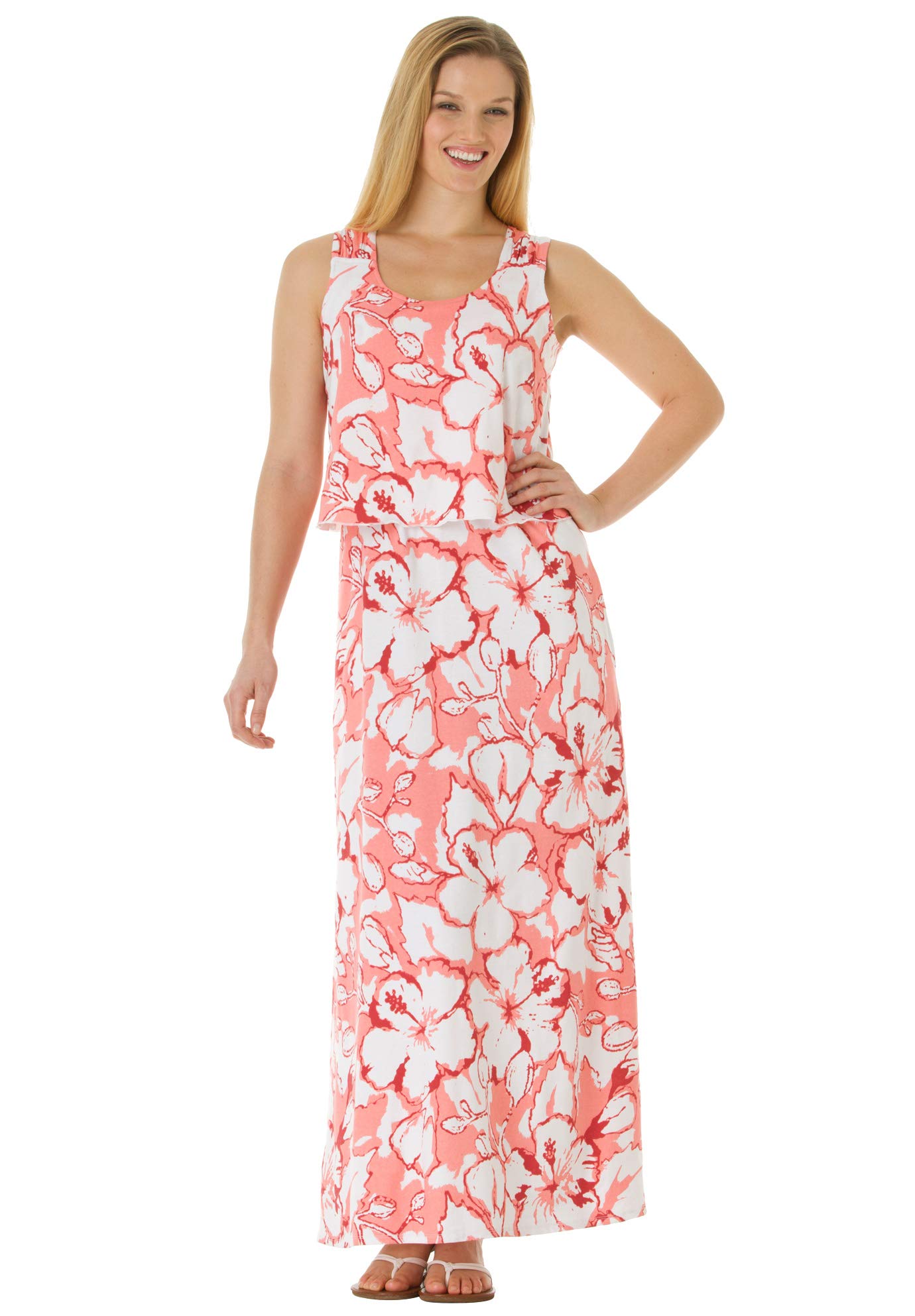 Woman WithinWomen's Plus Size Layered Popover Maxi Dress