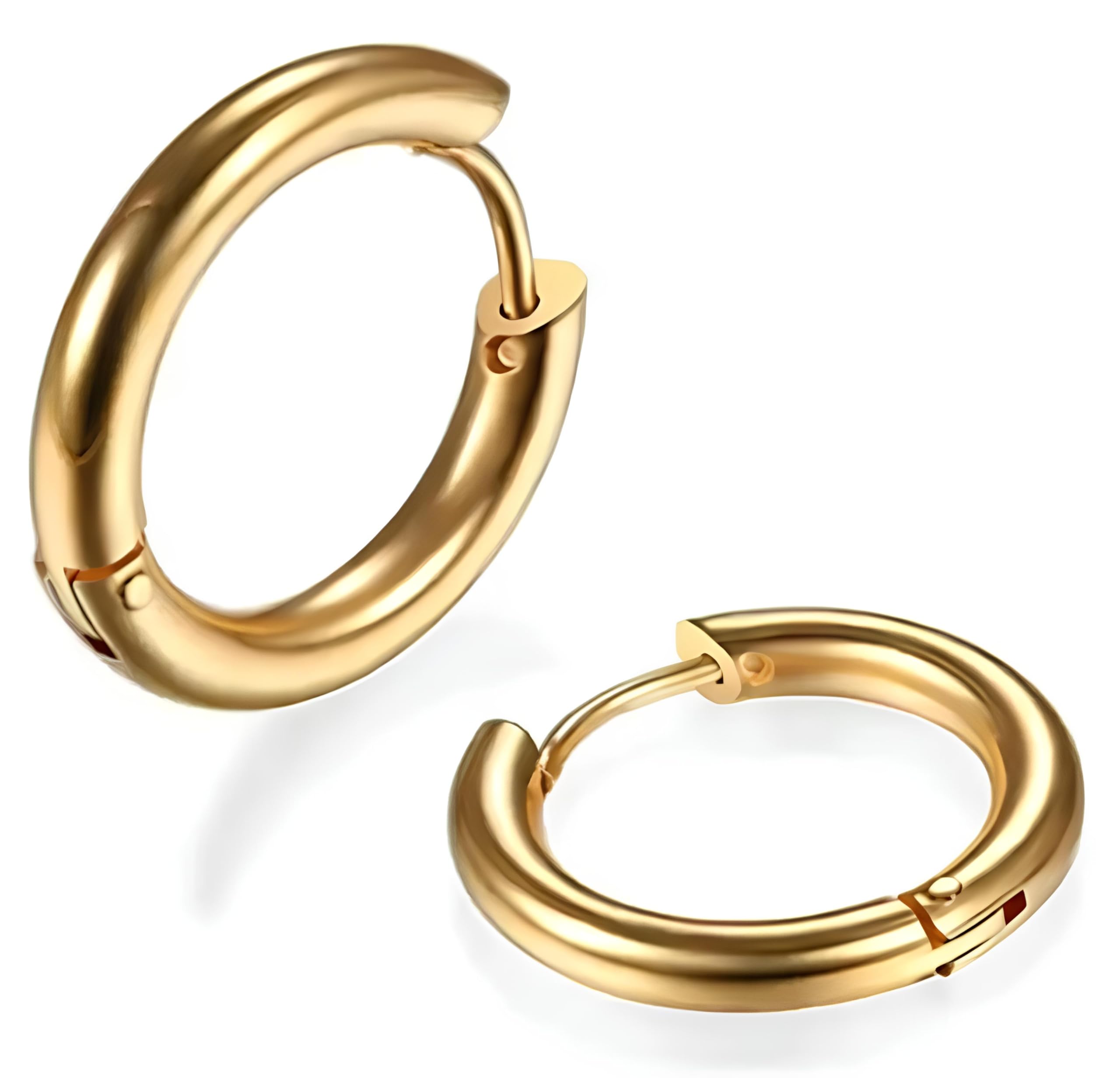 nimz Mens Jewellery Valentine Multi Gold Stud Bali Hoop earrings for men/Ear rings Combo For Men/Gents/Boys/unisex Non-Piercing Ear mens jewellery Cubic Zirconia Copper, Brass Hoop Earring-picture-23