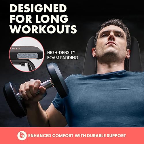 Miniatura 4 de SQUATZ Adjustable Bench for Home Gym - Versatile Weight Bench for Men & Women - Ergonomic Workout Bench for Bench Press & Full Body Exercise