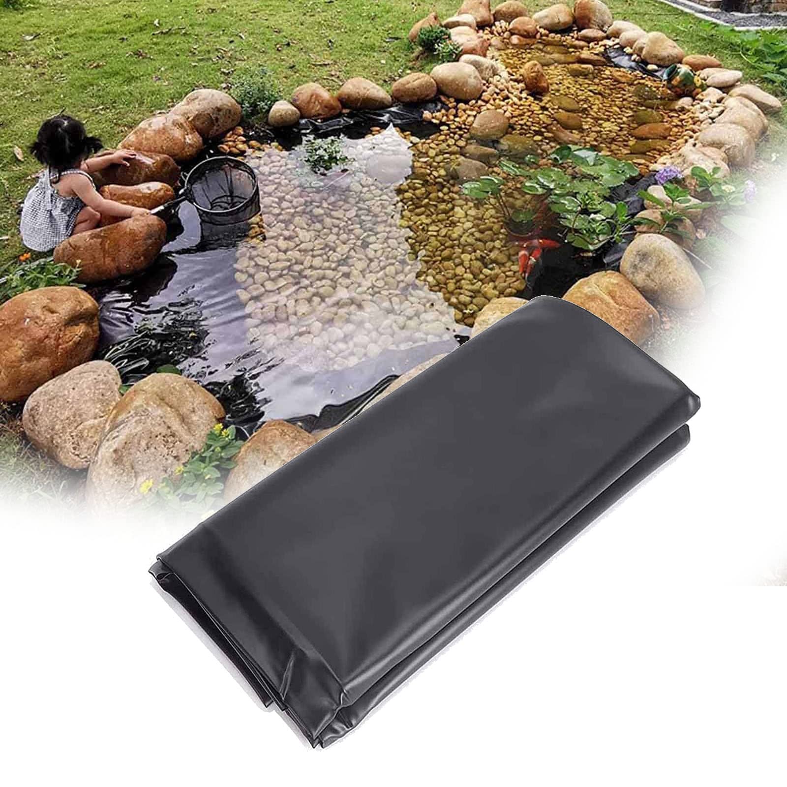 Bache pour bassin de jardin anti-fuite membrane étanche étang 6x6m HDPE