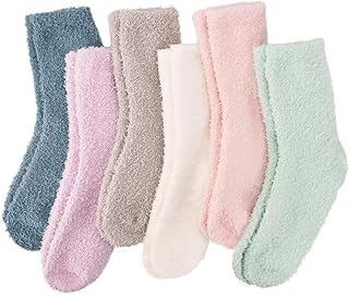 Fuzzy Socks Gifts for Women - Cozy Fluffy Winter Soft Warm Plush Slipper...