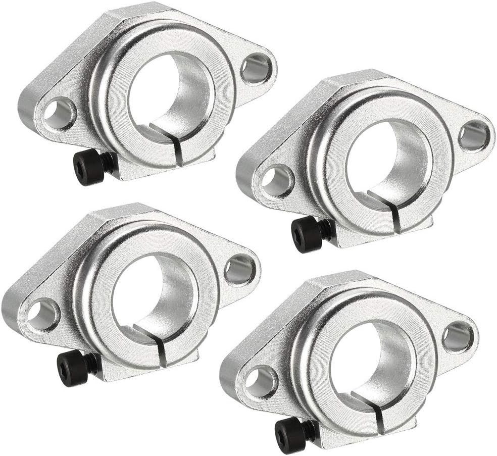 sourcing map 4PCS SHF16 Aluminum Linear Motion Rail Clamping Rod Rail Guide Support for 16mm Diameter Shaft