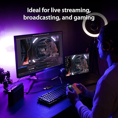 Miniatura 3 de j5create Tarjeta de captura de video HDMI 4K, enlace de cámara DSLR, adaptador de captura de juegos para juegos en vivo, transmisión, transmisión,