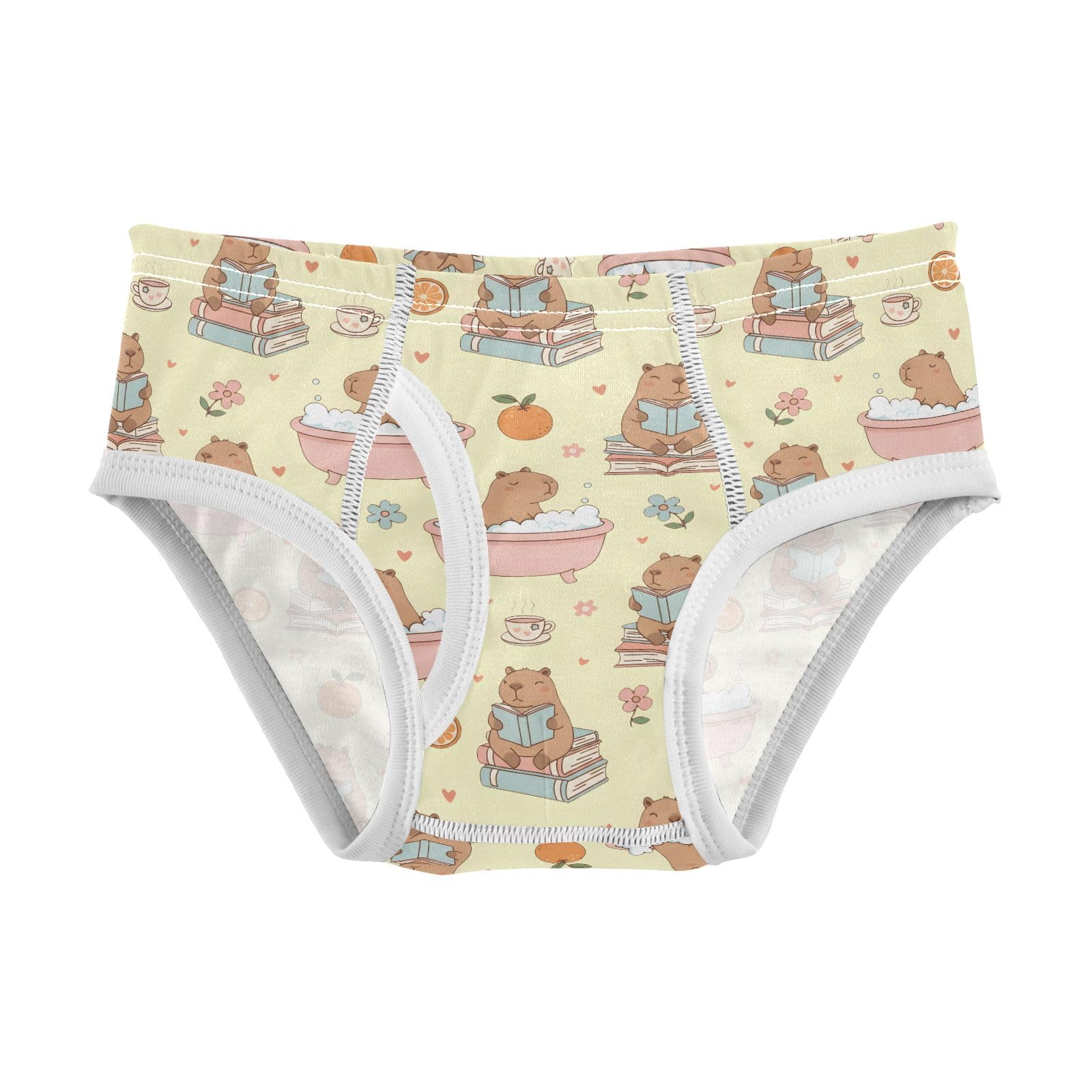 senya Baby Toddler Boys Underwear Kids Exclusive Boxer Briefs Comfort 2T Capybara with Book Orange