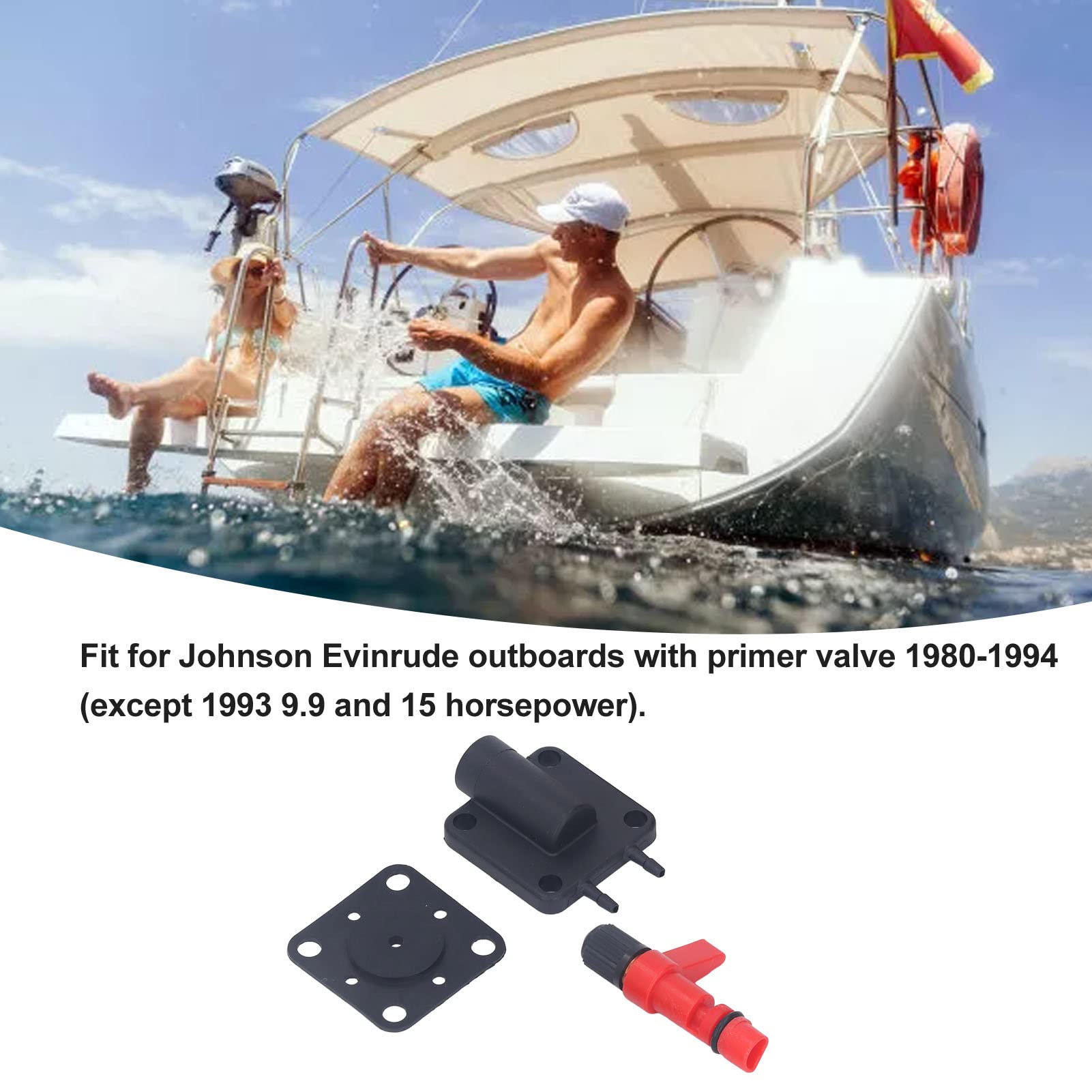 Kit Valvola di Manutenzione, Facile Installazione Anticorrosione 18 7044 1 Kit Valvola di Manutenzione Solenoide Primer per Johnson Evinrude