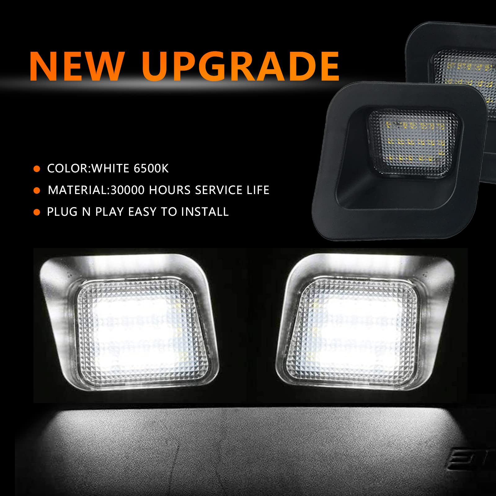 Kit 2 Feux De Plaque LED OneGas Pour Dodge Ram 2003-2018 - Blanc 6000K, IP67, Anti-Error
