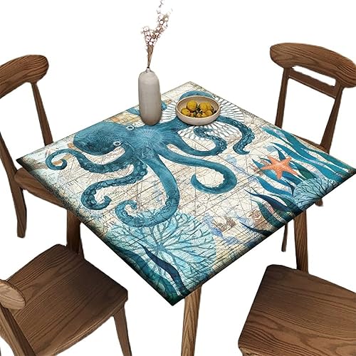 Miniatura 11 de Mantel redondo de otoño con borde elástico, diseño de hojas de arce, para interiores y exteriores, fiesta, cena, decoración de patio, se adapta a