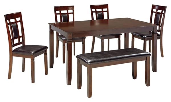 Contemporary Family Table with Upholstered Bench
