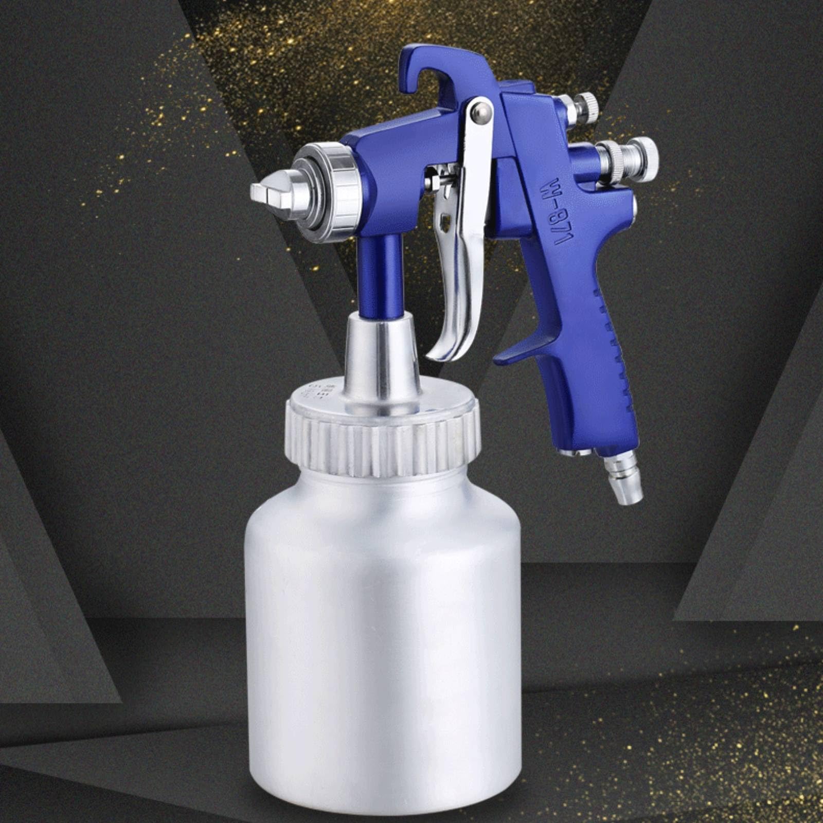 Pistola Pintura con Vaso Metálico Neumática Pistola Pulverización Pintura Ergonómica Herramienta para Pintores, Bricolaje