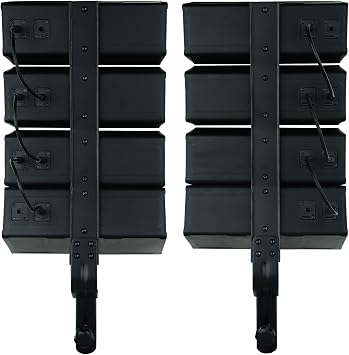 PRORECK Club A 4X4 Passive Line Array Speaker System Sets with Connecting Cables Eight Tweeter and Eight mid-tweeters, 8 Ohms Impedance
