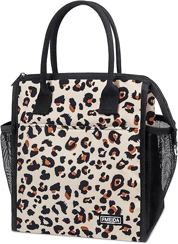Vista 28 de Fmeida Lonchera aislada para mujeres y hombres, bolsas de almuerzo grandes de 9 litros con múltiples bolsillos, bolsa térmica reutilizable