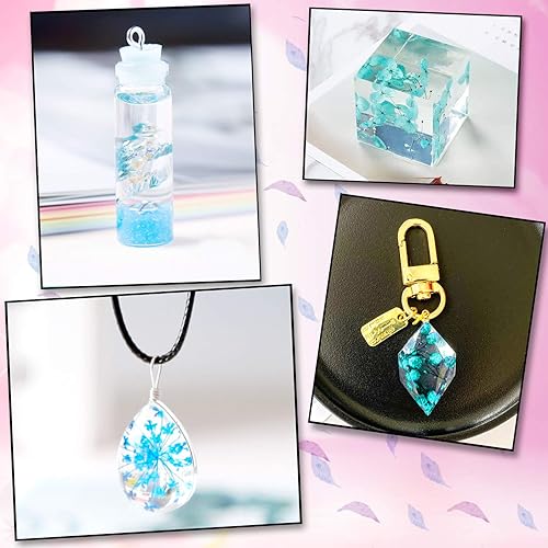 Vista 46 de Augshy 141 flores secas prensadas para resina, flores secas naturales reales prensadas para manualidades, moldes de resina, álbumes de recortes, 5