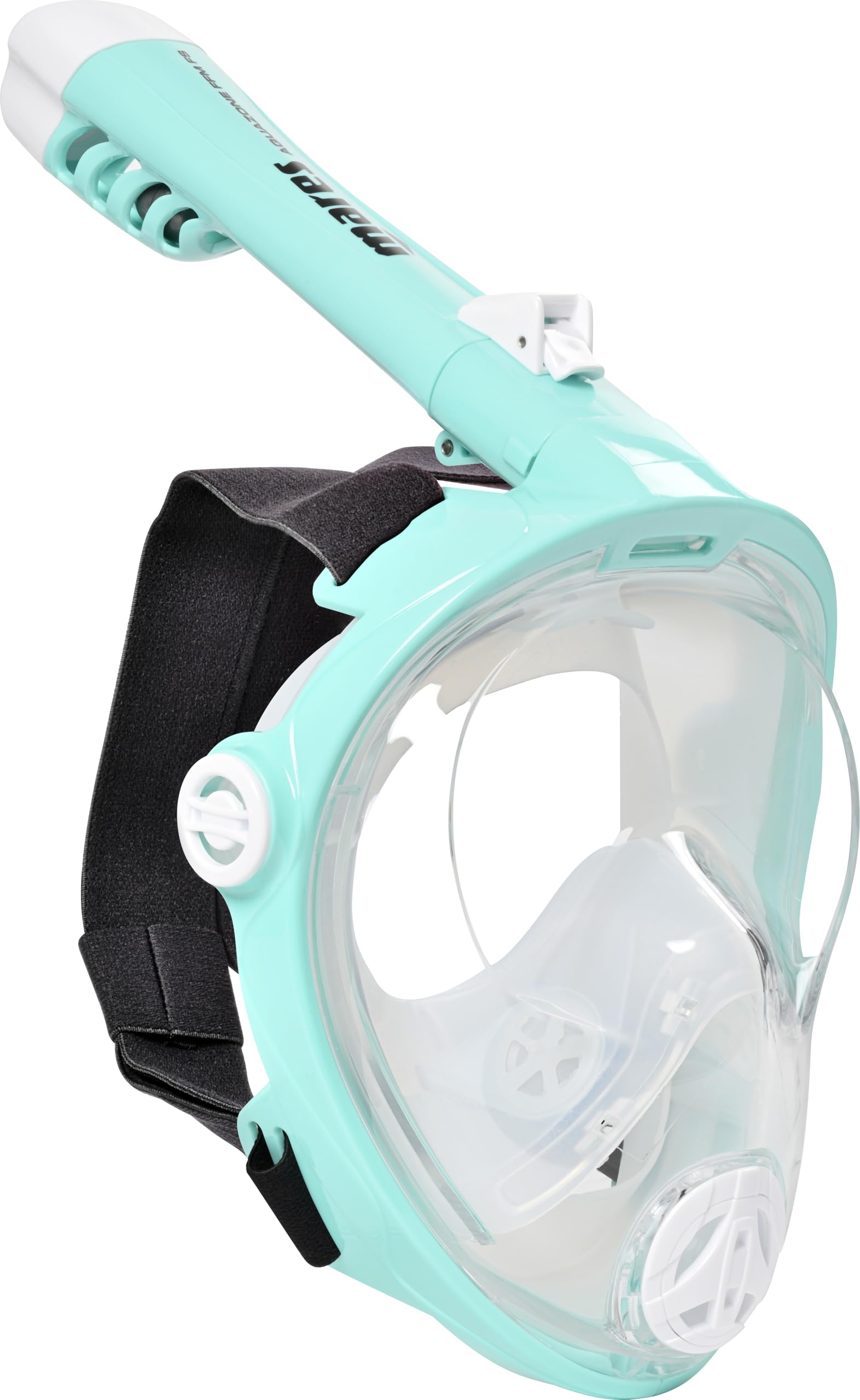Mares Aquazone Full Face Mask - Maschera Integrale Snorkeling Adulto, Facciale in Silicone, Boccaglio Pieghevole, 3 Taglie
