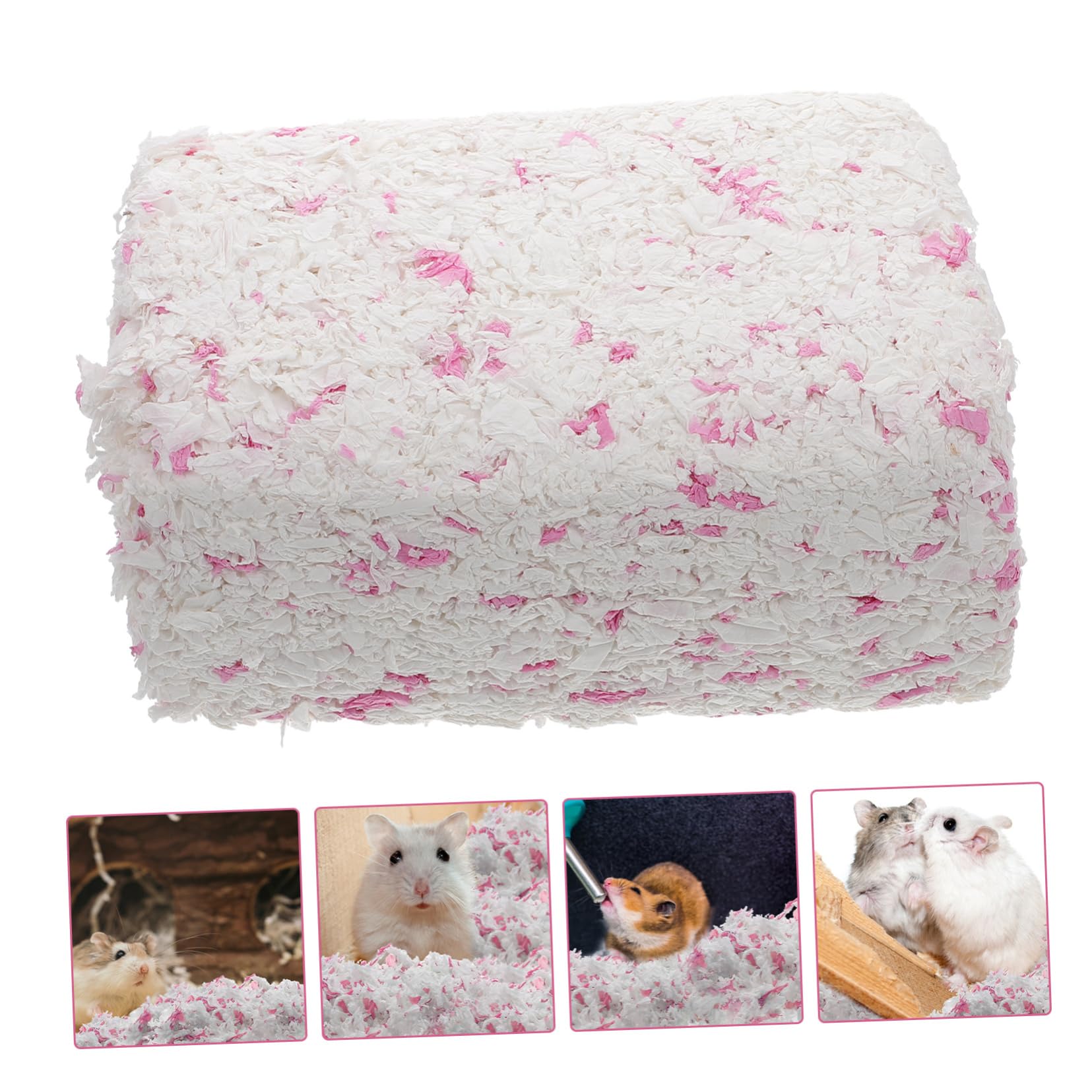 COLLBATH Papierstreu für Kleintiere Papierpolsterung aus Papier Saugfähig und Geruchsarm 1 Beutel 450g für Käfige von Chinchillas und Rennmäusen