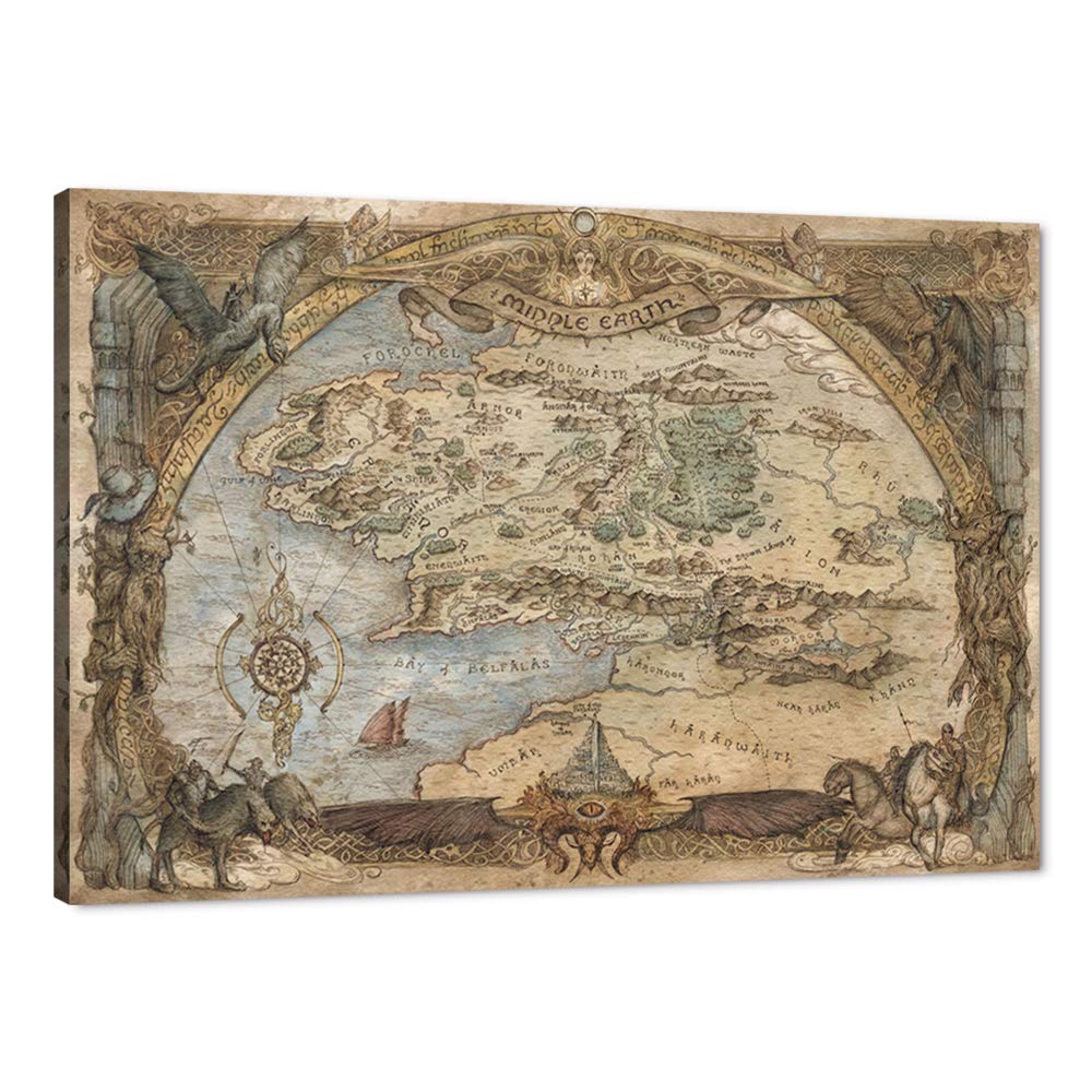 Buy Lord of the Rings Canvas Wall Art of Middle Earth Pictures Prints on Canvas Modern Painting