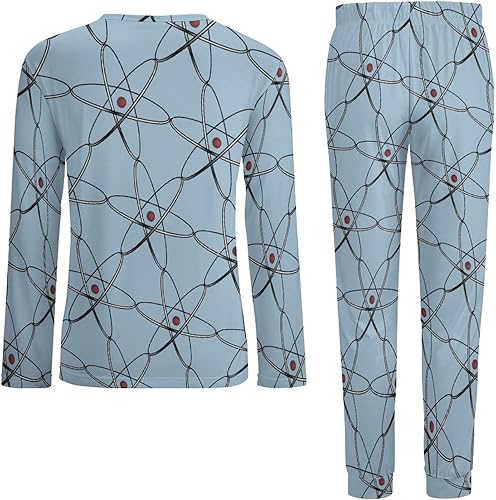 Miniatura 7 de Physics Science Men's Sleepwear Long Sleeve Top And Bottom Soft Nightwear Pajama Lounge Set