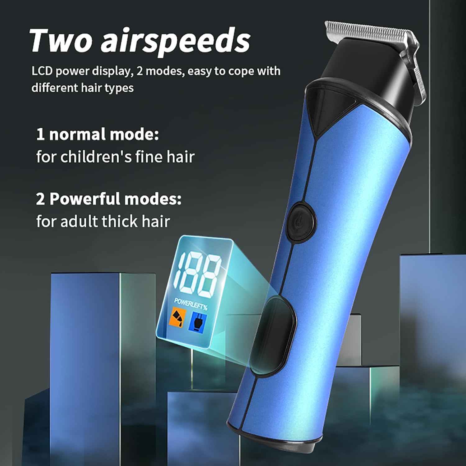WAIKIL hair clipper being used on a child, illustrating low noise operation