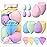 14 Pcs Makeup Sponge Set,Beauty Sponges Blender with 4 Pcs Powder Puff and 4 Pcs Mini Make up Sponges Birthday Gift,Mother\'s Day Gift for Women Liquid,Foundation,Powder,Concealer,Cream(Colorful)