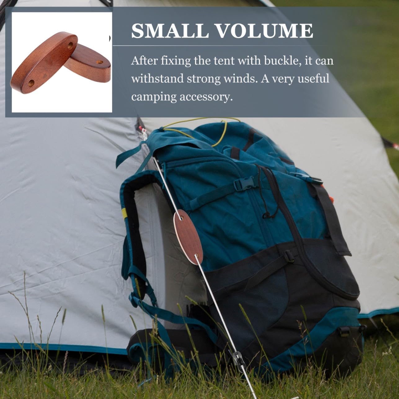 Milisten 2pcs Tent Wind Rope Buckle Fastener Camping Tent Accessories for Wind Rope Tightener