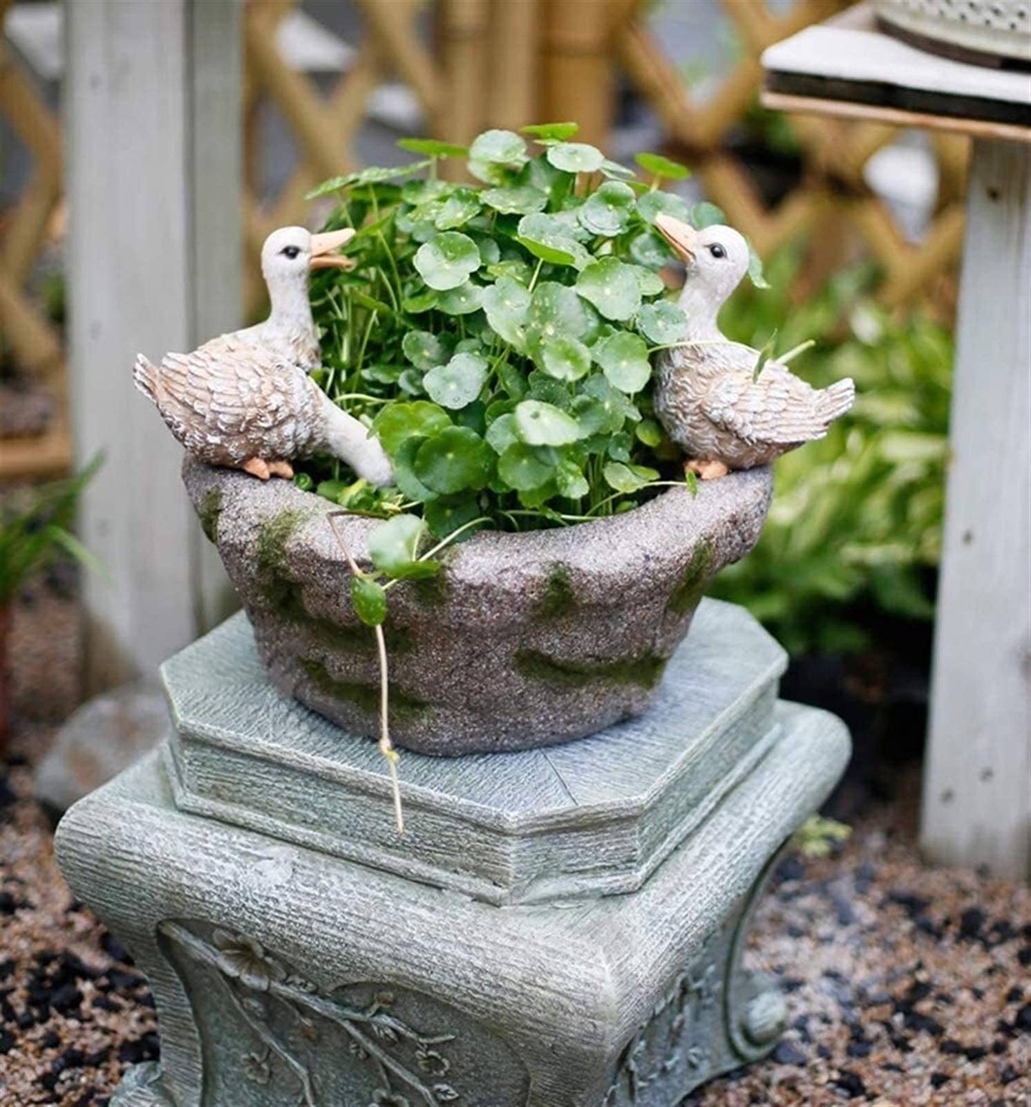 XJBTBA Maceta de Jardín Oggetto Decorativo per casa, Fiori di Fiore Creativo Esterno Decorazione Giardino Ornamenti paesaggi