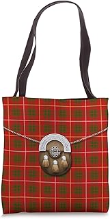 Scottish Clan Bruce Tartan Plaid With Sporran Tote Bag
