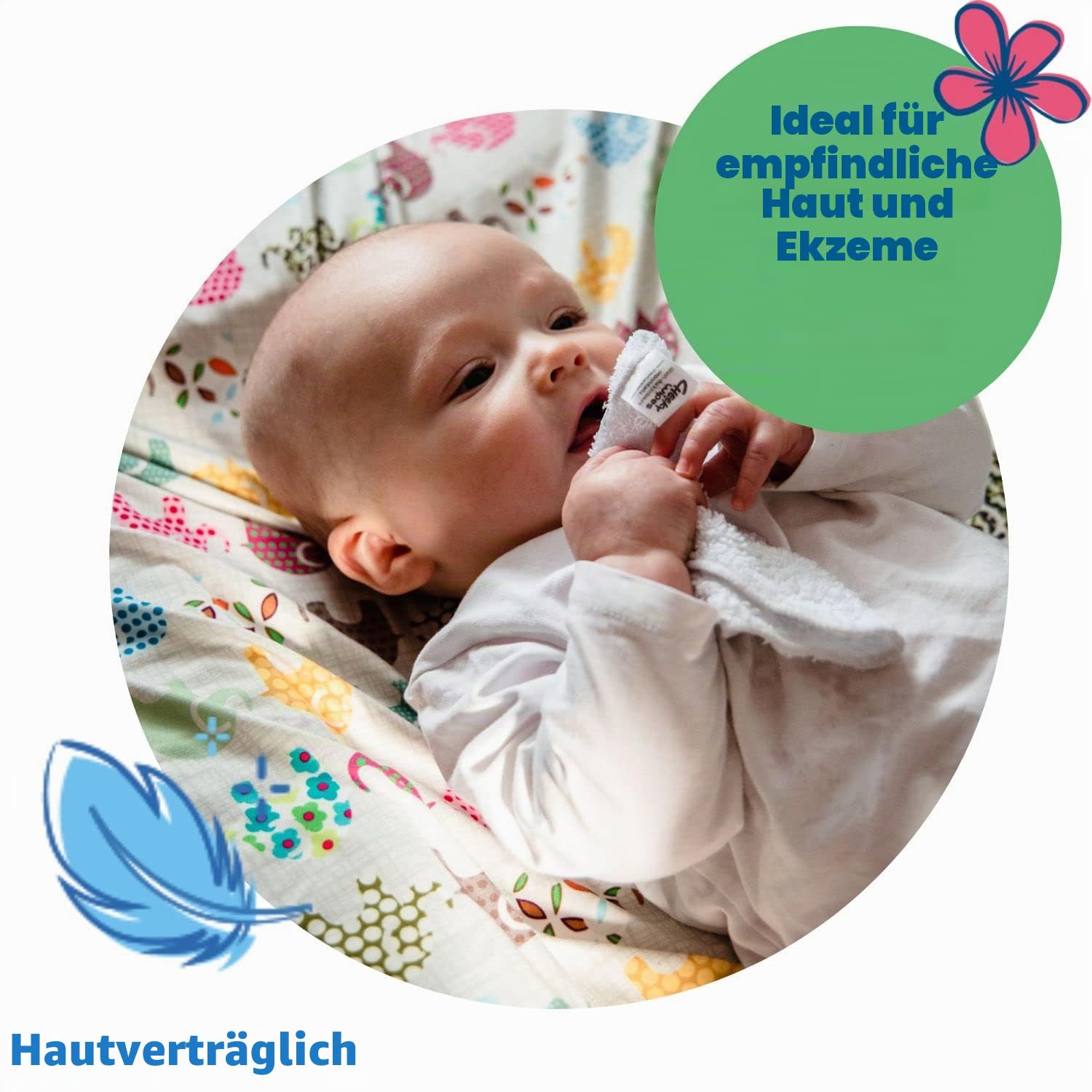 Baby-Tücher in Regenbogenfarben, schwere Baumwolle, 25 Stück, 15 x 15 cm
