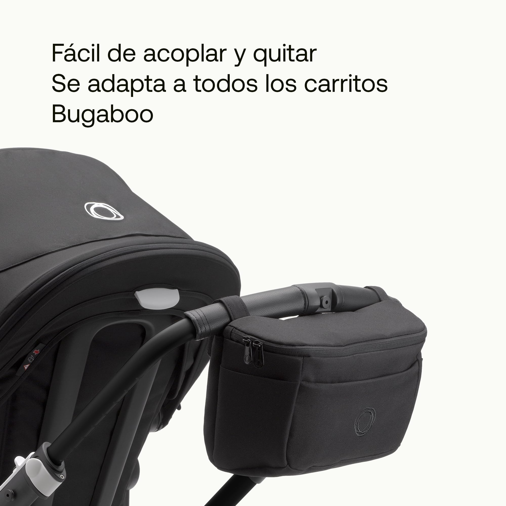 Bugaboo Bolso Organizador de carrito con múltiples bolsillos de fácil acceso, accesorio imprescindible para todos los artículos esenciales de tu bebé en Midnight Black
