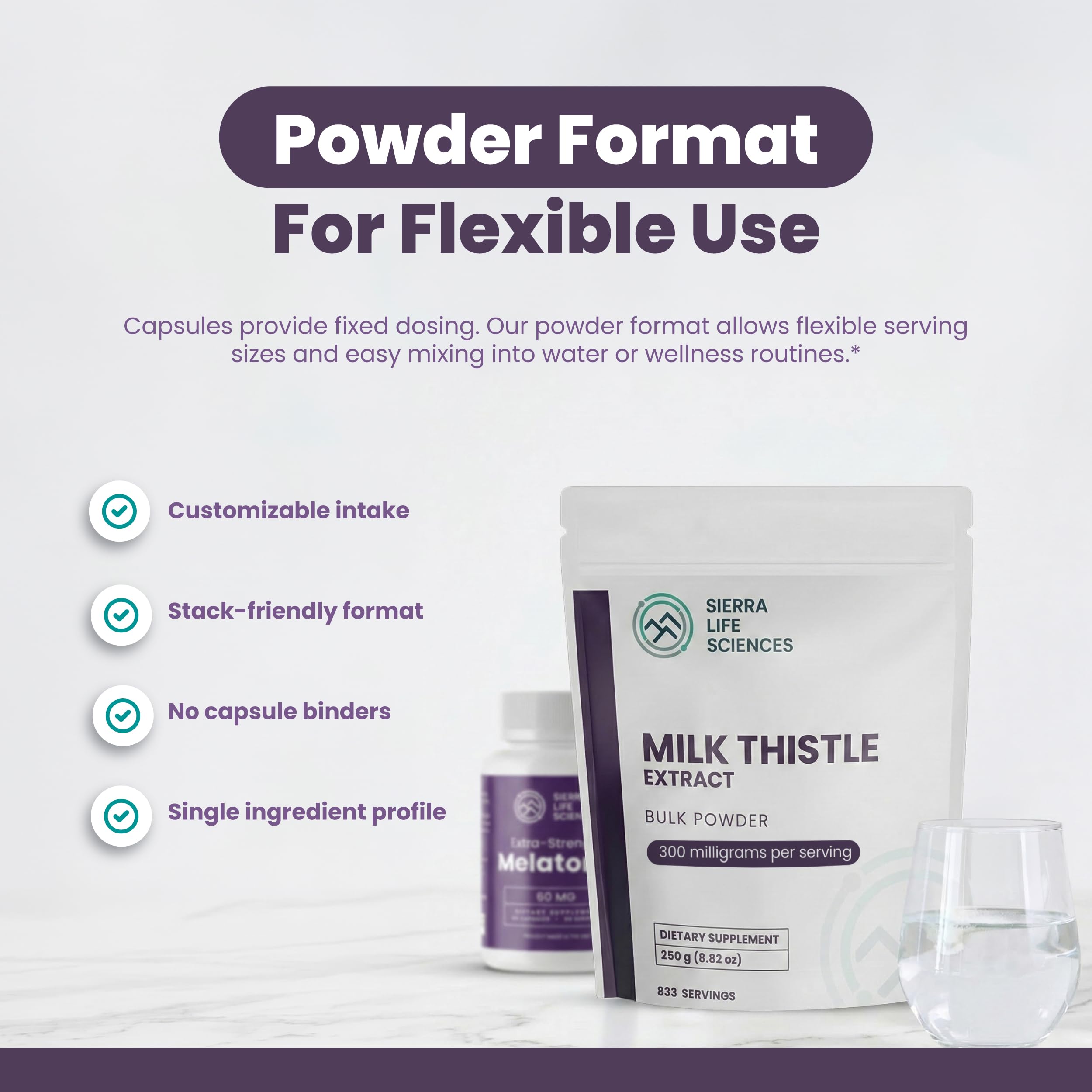 Milk Thistle Extract Powder Bulk (100g, 333 Servings) — Amazon image 4