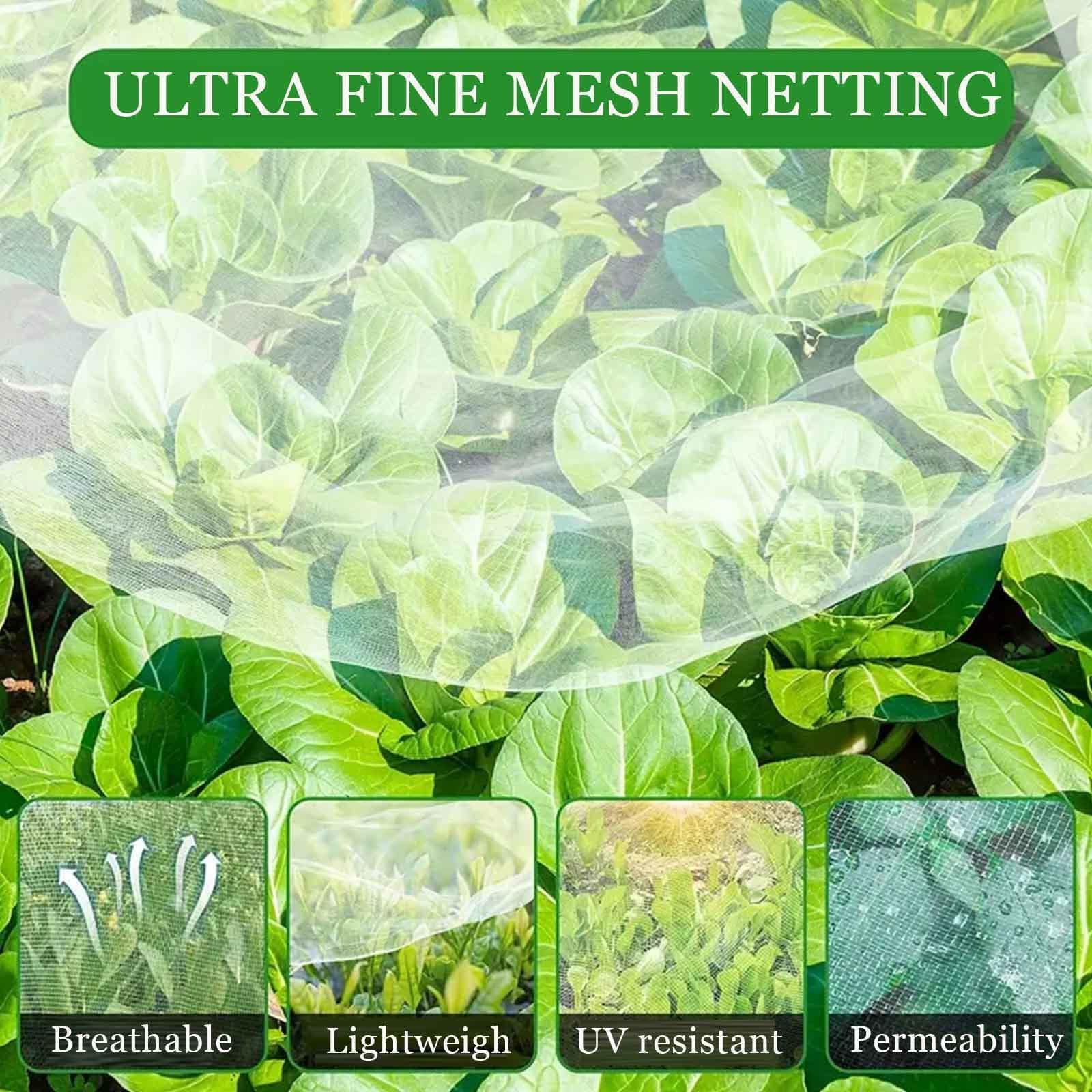 Rete Anti Insetti,Rete Anti Insetti per Orto,Rete di Protezione dagli Insetti,Rete Anti Uccelli,Rete di Protezione delle Piante,Reti Protettive da Giardino,Colture e Serre,1.2 * 50m
