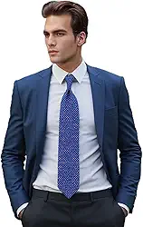 Gravata masculina azul real estampada para gravatas de negócios para ternos extra longa GG 160 cm