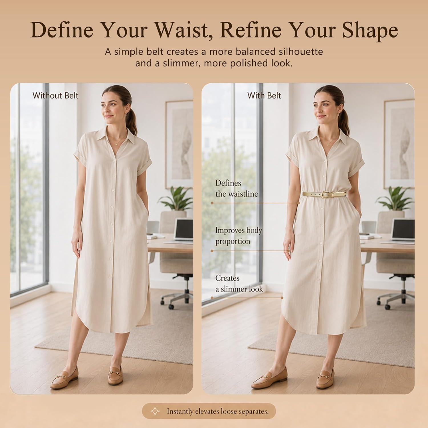 RISANTRY Women's Leather Belts with Metal Buckle Fashion Ladies Waist Belt image 3