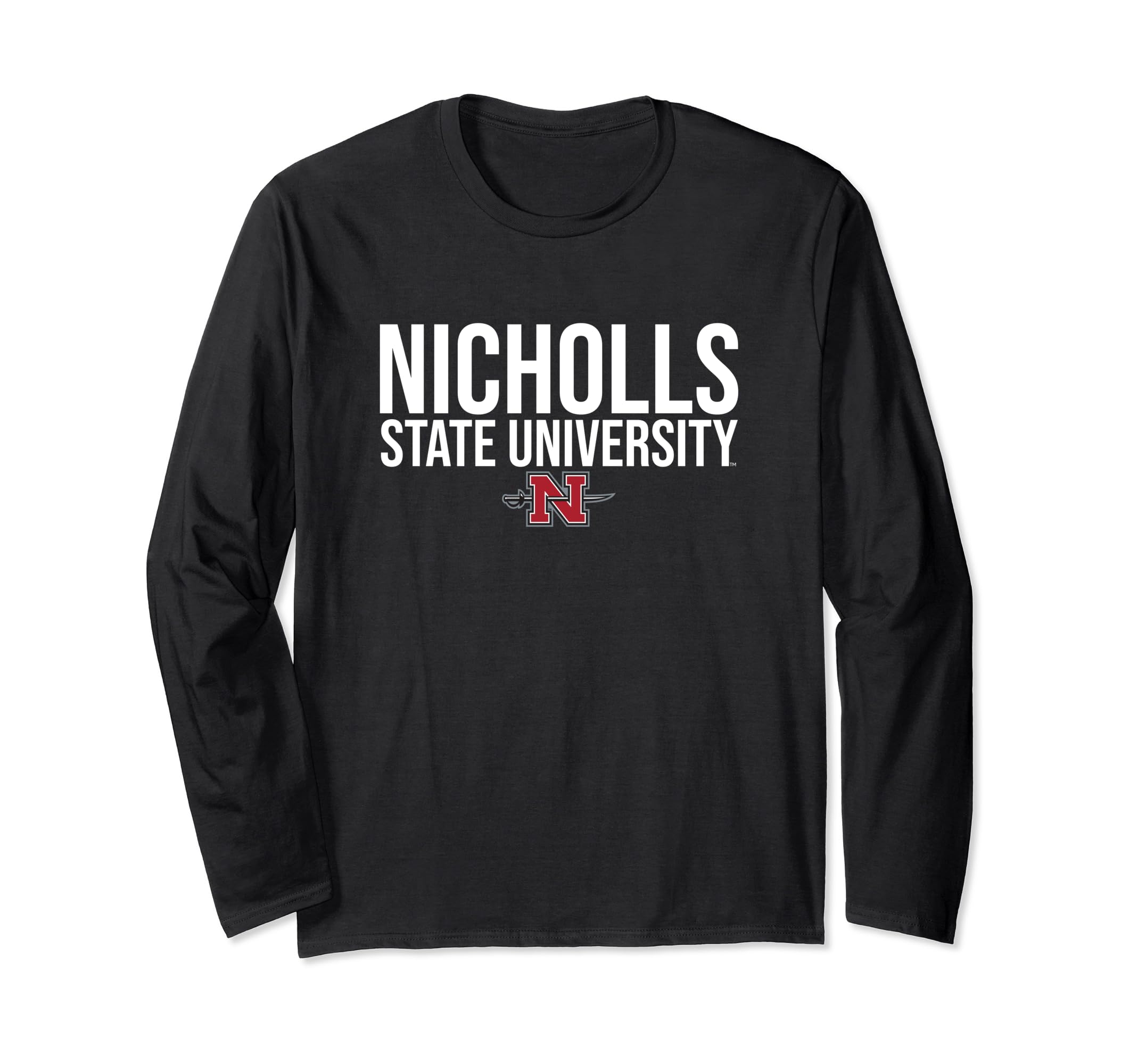 Nicholls State University Colonels Stacked Long Sleeve T-Shirt