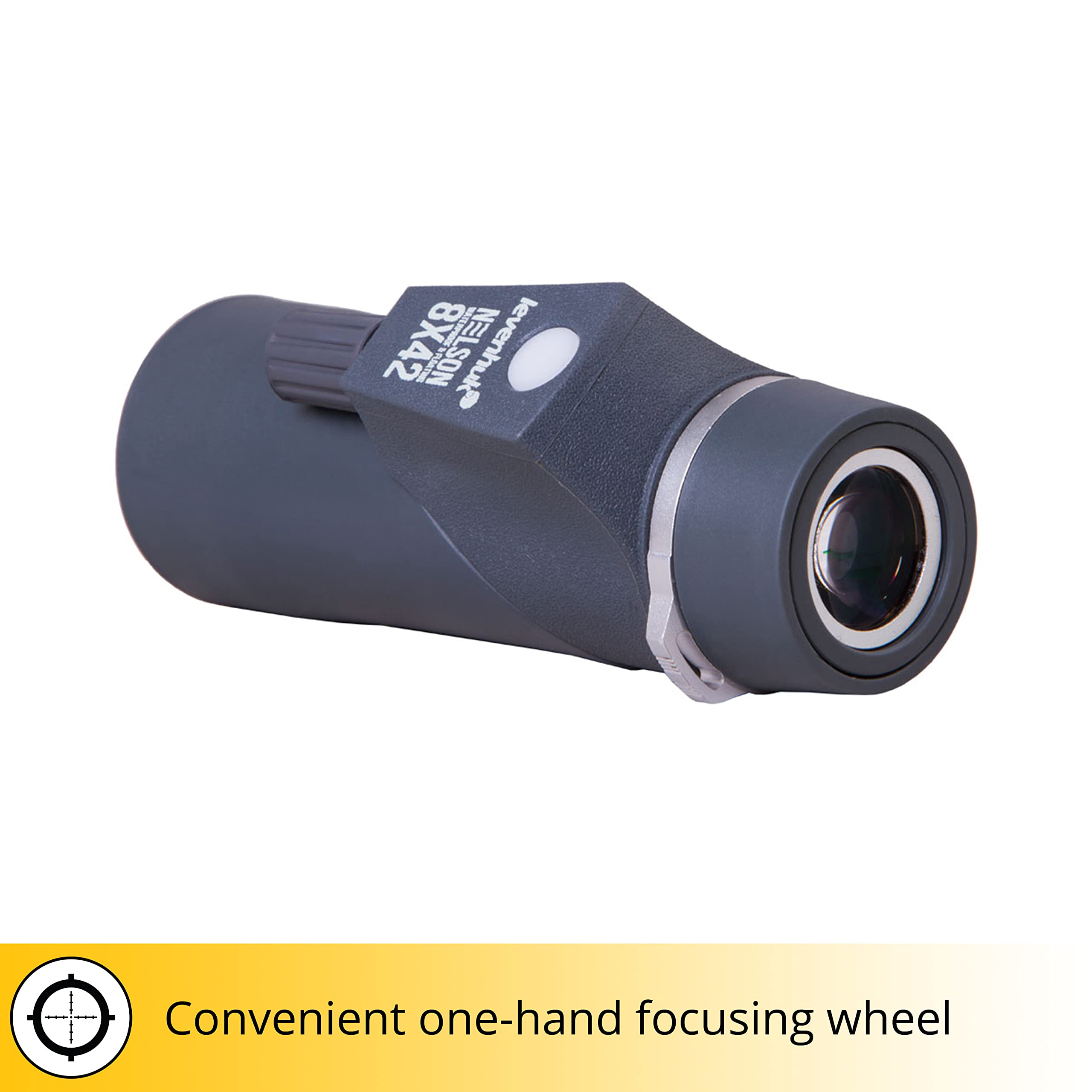Levenhuk Nelson 8x42 Monoculare Marino Impermeabile con Reticolo, Bussola, Ottiche in Vetro con Trattamento Antiriflesso FMC e Grado di Protezione IPX7