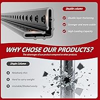 Vista 6 de Estantería de garaje de 60" de ancho x 72" de alto x 24" de profundidad, estantes de metal ajustables de 5 niveles resistentes, unidad de estante