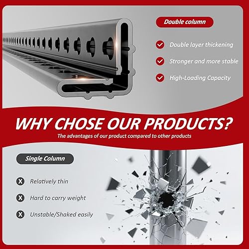 Miniatura 6 de Estantería de garaje de 60" de ancho x 72" de alto x 24" de profundidad, estantes de metal ajustables de 5 niveles resistentes, unidad de estante