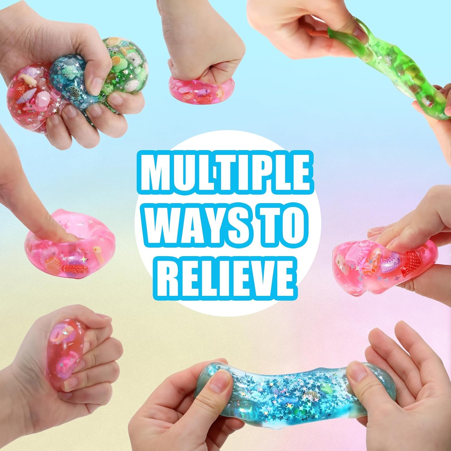 3PCS Ice Cube Squishy, Soft Sensory Fidget Stress Relief Set, Slow Rise Squeeze Cube, Anxiety Relief Squeeze Fidget for Office Desk, Calming Gadget for Anxiety ADHD