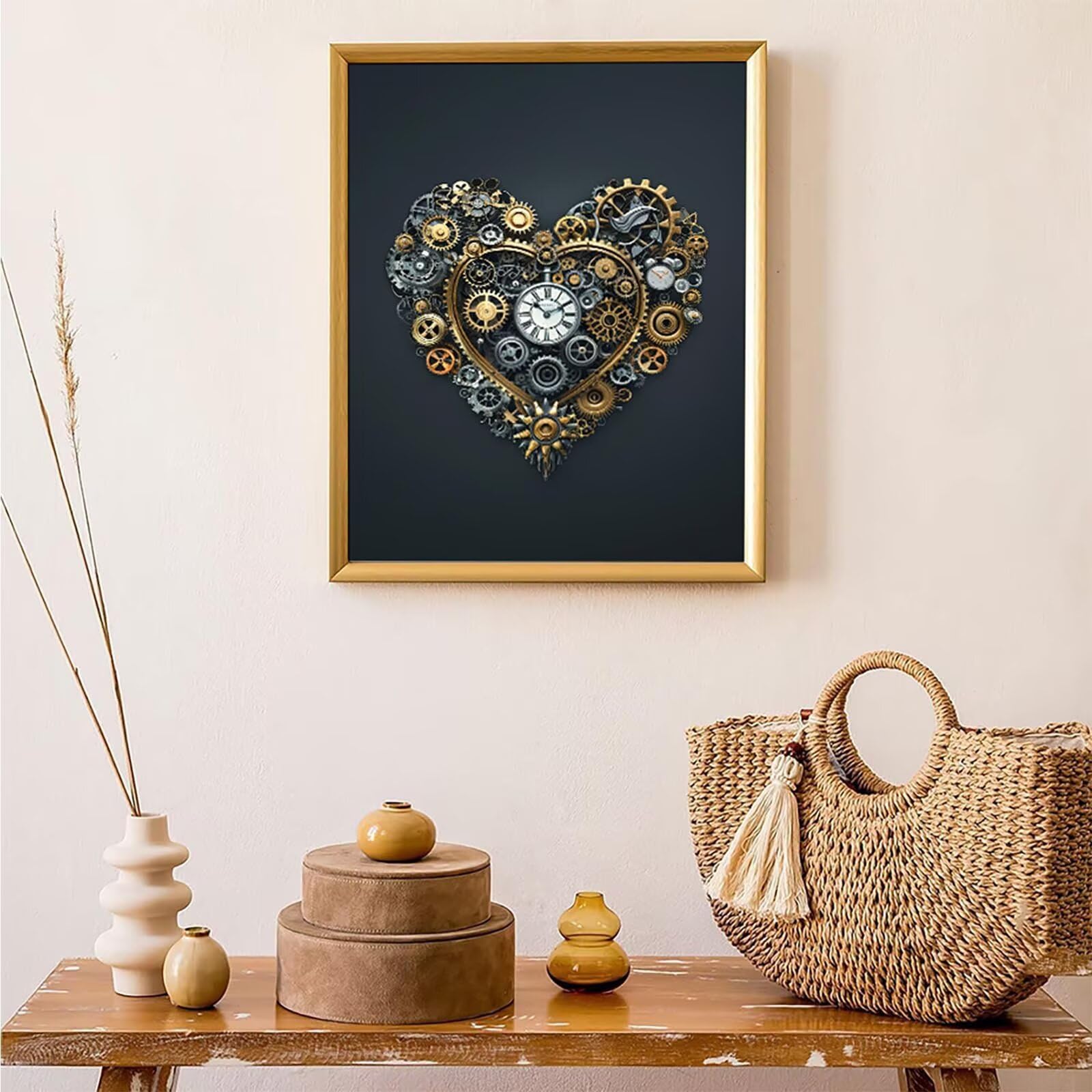 Diamond Painting Meccanico, Diamond Painting Erwachsene Città Bastelset, DIY Diamant Malerei Runder Vollbohrer Diamanten Kinder Malerei Stickerei Kreuzstich Dekoration, Geschenk 90 x 120 cm PJY9 B-W