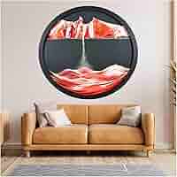 芸術的な壁掛け Amazon.co.jp: 壁掛け360度回転絵画, 動くサンドアート付きの壁